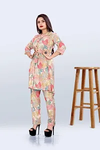 Elegant Rayon Printed Kurta And Bottom Set For Women-thumb1