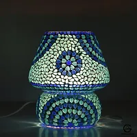 Apoorva Glass Turkish Table Lamps for Home Decor Mushroom Shape Mosaic Glass Table Lamps (Big)-thumb3