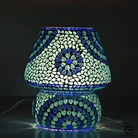 Apoorva Glass Turkish Table Lamps for Home Decor Mushroom Shape Mosaic Glass Table Lamps (Big)-thumb1