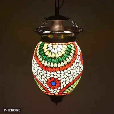 AG APPORVA GLASS Handcrafted Mosaic Decorated Glass Hanging Lamps Turkish Hanging Ceiling Light