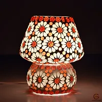 Apoorva Glass Red Mosaic Table Lamps for Home Decor Multi Color Mushroom Shape Turkish Glass Table Lamps (Medium)-thumb4