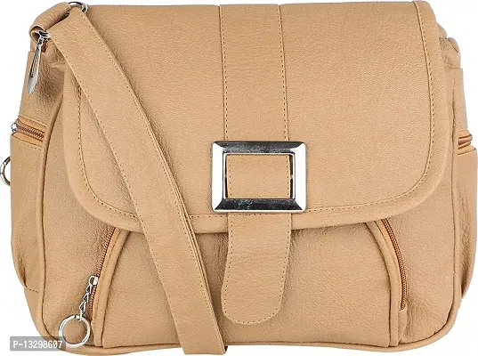 Stylish Beige Nylon Handbag For Women