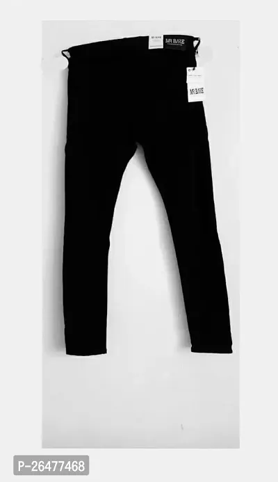 Stylish Black Cotton Blend Mid-Rise Jeans For Men-thumb2