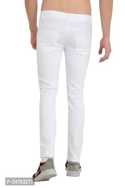 COMFITS Men's Slit Cut Regular Fit Jeans (38) White-thumb2