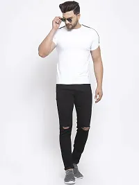 Stylish Black Polycotton Mid-Rise Jeans For Men-thumb1