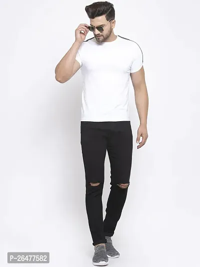 Stylish Black Polycotton Mid-Rise Jeans For Men-thumb2