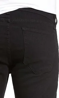 Stylish Black Denim Mid-Rise Jeans For Men-thumb2