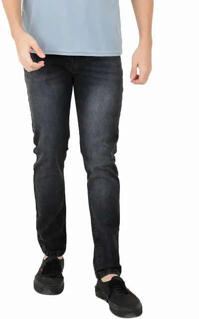 Stylish Cotton Blend Slim Fit Jeans For Men