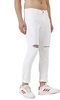 COMFITS Men's Slit Cut Regular Fit Jeans (32) White-thumb2