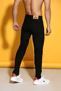 Stylish Black Denim Mid-Rise Jeans For Men-thumb2