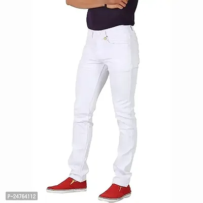 COMFITS Men's Fashion White Plain Jean (36)
