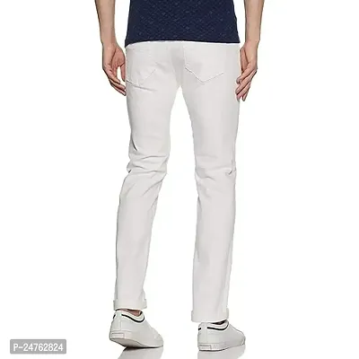 COMFITS Men's Latest Casual White Plain Jeans (30)