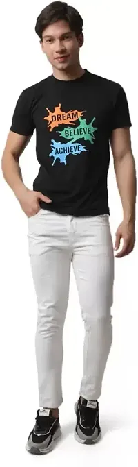 Stylish White Denim Solid Jeans For Men-thumb2