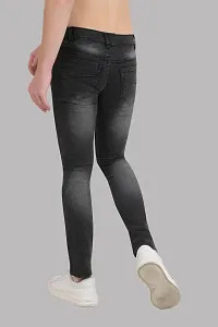 Stylish Grey Cotton Blend Mid-Rise Jeans For Men-thumb1