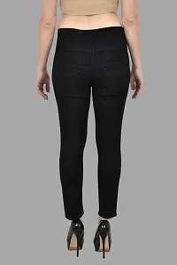 COMFITS Girls Wear Ladies Black Jeans 4 Buttons, Skinny fit, Stretchable (36)-thumb1