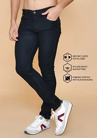 Stylish Black Denim Mid-Rise Jeans For Men-thumb2