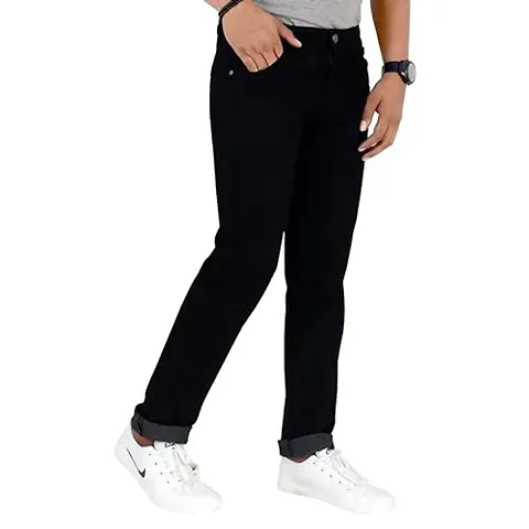 COMFITS Trendy Men's Boys Stylish Formal Plain Jeans (36)