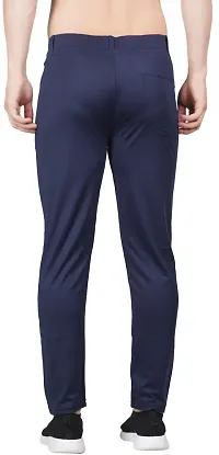 Mevan Stylish Blue Lycra Blend Solid Regular Fit Trouser For Men-thumb3