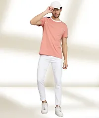 Elegant White Denim Solid Mid-Rise Jeans For Men-thumb2