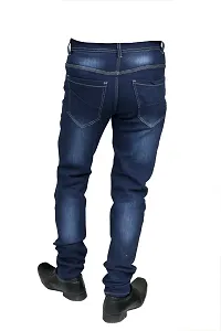 Stylish Blue Cotton Blend Mid-Rise Jeans For Men-thumb1