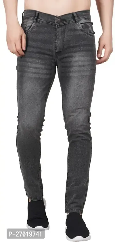 Stylish Cotton Blend Slim Fit Jeans For Men