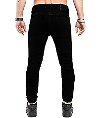 COMFITS Men's Boys Black Stylish Jeans Knee Cut (36)-thumb2