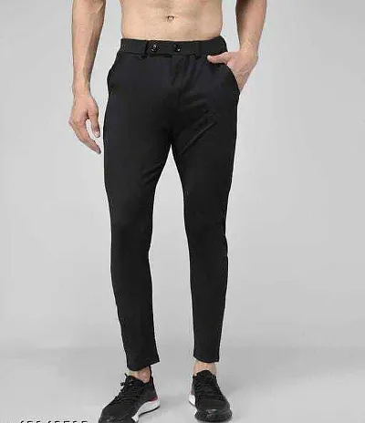 Elegant Lycra Solid Trousers