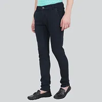 Stylish Black Cotton Blend Mid-Rise Jeans For Men-thumb3