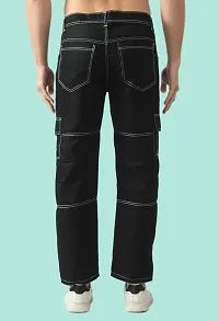 Stylish Denim Black Tapered Fit Mid-Rise Jeans For Men-thumb1