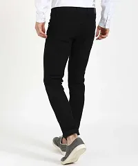 Stylish Black Denim Mid-Rise Jeans For Men-thumb1