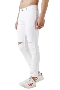 COMFITS Men's Slit Cut Regular Fit Jeans (34) White-thumb1