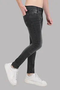 Stylish Cotton Blend Regular Fit Jeans For Men-thumb2