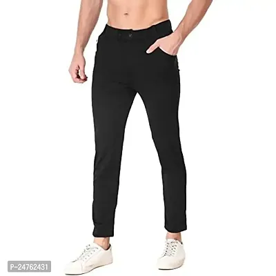 COMFITS Men 2 Button Black Trackpant (XXL)