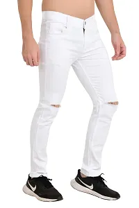 COMFITS Men's Regular Tapered Slit Cut Jeans (30) White-thumb2