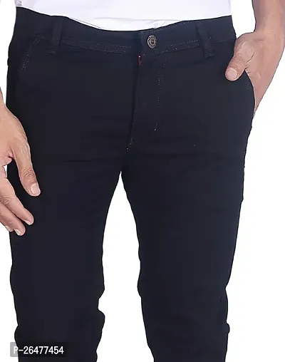 Stylish Black Denim Mid-Rise Jeans For Men-thumb5