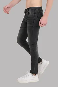 Stylish Cotton Blend Slim Fit Jeans For Men-thumb2