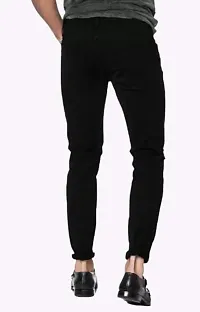 COMFITS Men's Boys Black Stylish Jeans Knee Cut (30)-thumb1