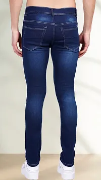 Stylish Blue Denim Solid Jeans For Men-thumb1