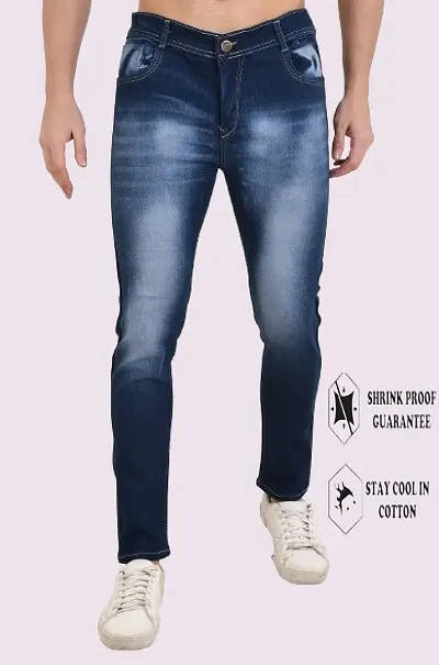 Stylish Cotton Blend Jeans For Men