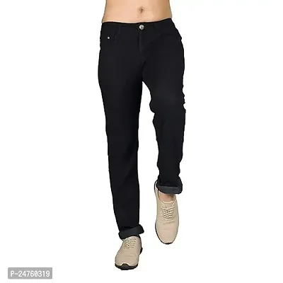 COMFITS Men's Boys Black Stylish Casual  Formal Morden Plain Jeans (34)-thumb0