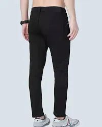 Stylish Black Denim Solid Jeans For Men-thumb1