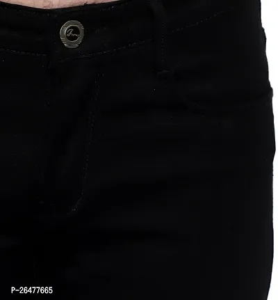 Stylish Black Denim Mid-Rise Jeans For Men-thumb5