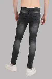 Stylish Cotton Blend Regular Fit Jeans For Men-thumb1