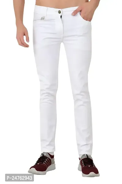 COMFITS Men's Regular Fit Jeans (38) White