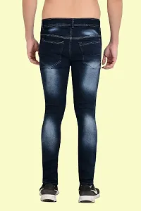 Classic Blue Cotton Blend Solid Jeans For Men-thumb1