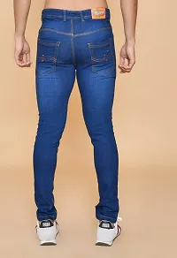 Classic Blue Denim Solid Jeans For Men-thumb1