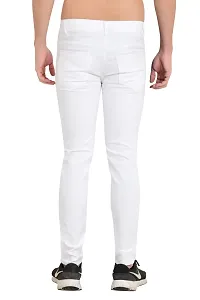COMFITS Men's Regular Tapred Slim Fit Jeans (26) White-thumb1