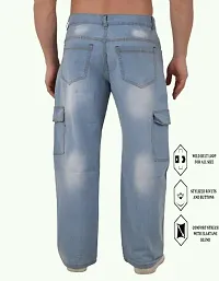 Stylish Blue Denim Mid-Rise Jeans For Men-thumb1