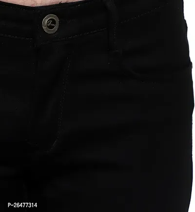 Stylish Black Cotton Blend Mid-Rise Jeans For Men-thumb5