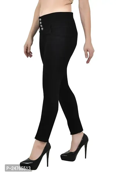 COMFITS Women Black Plain Jean Latest Stylish (36)-thumb3